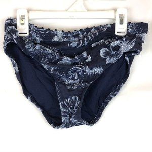 Tommy Bahama, Women’s Chambray Blossom High Waist Blue Bikini Bottom, Size XS